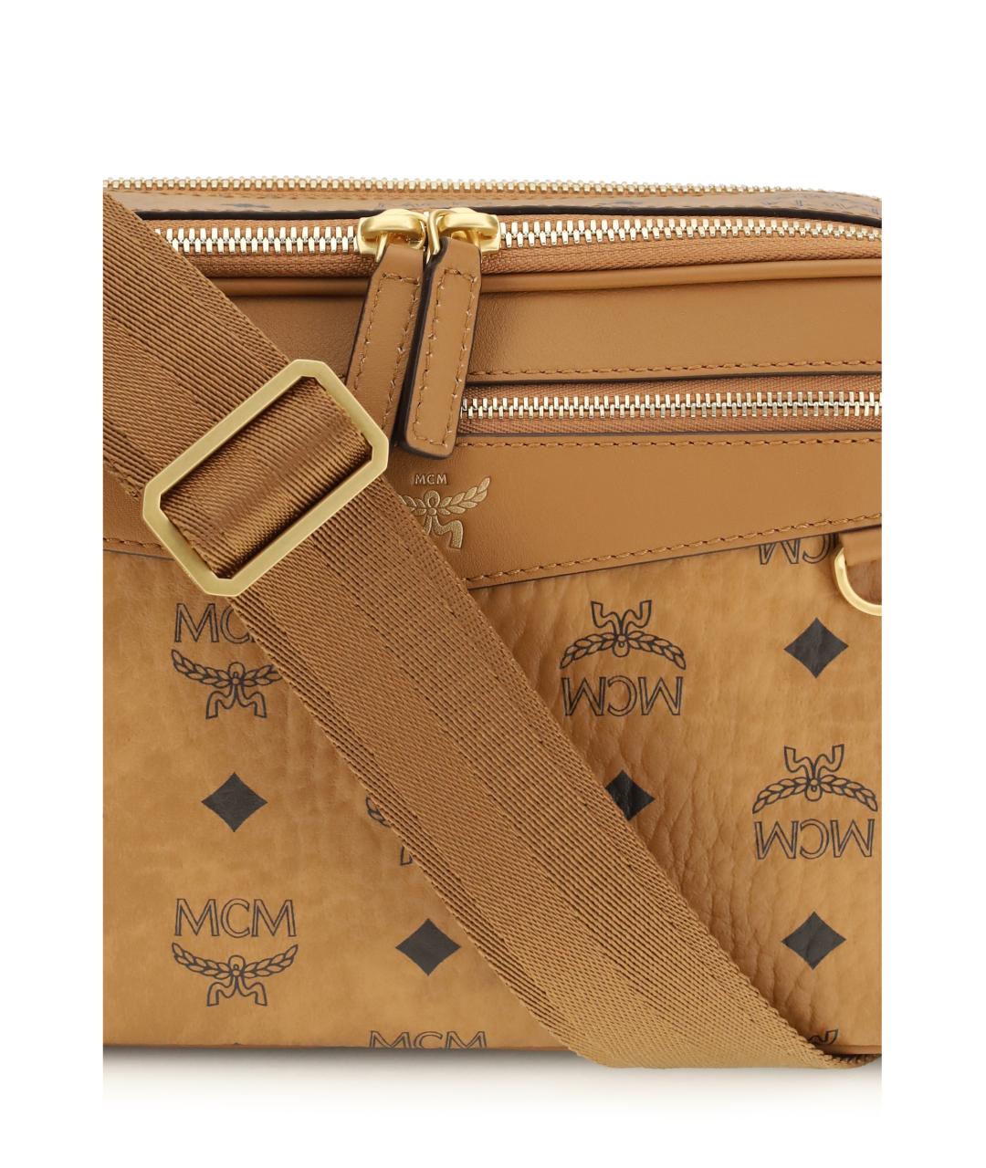 MCM Коричневая пелетеная сумка на плечо, фото 4