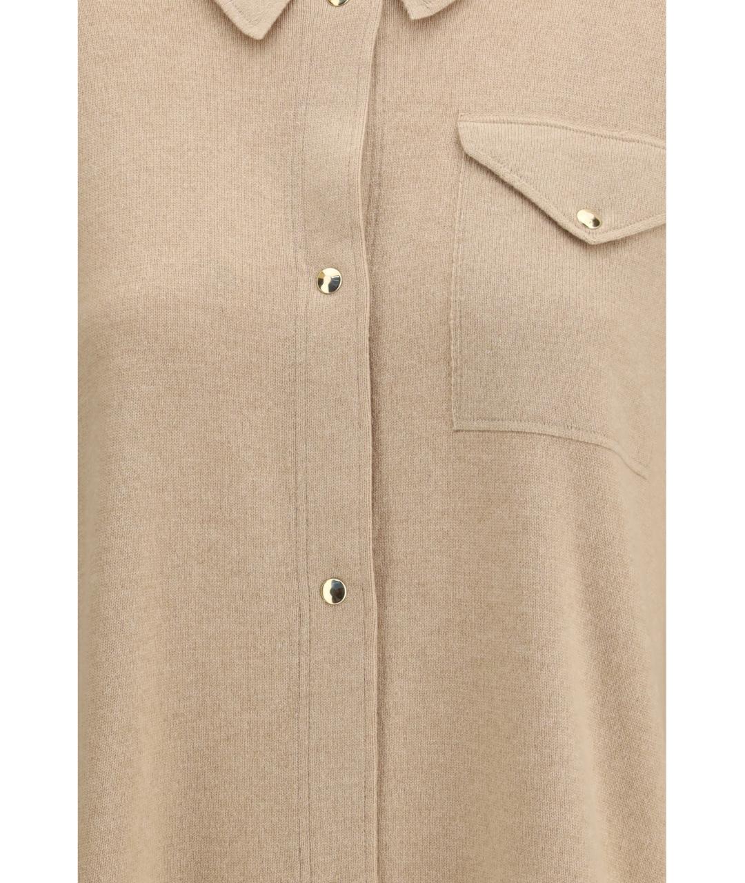 FABIANA FILIPPI Бежевая шерстяная рубашка, фото 3