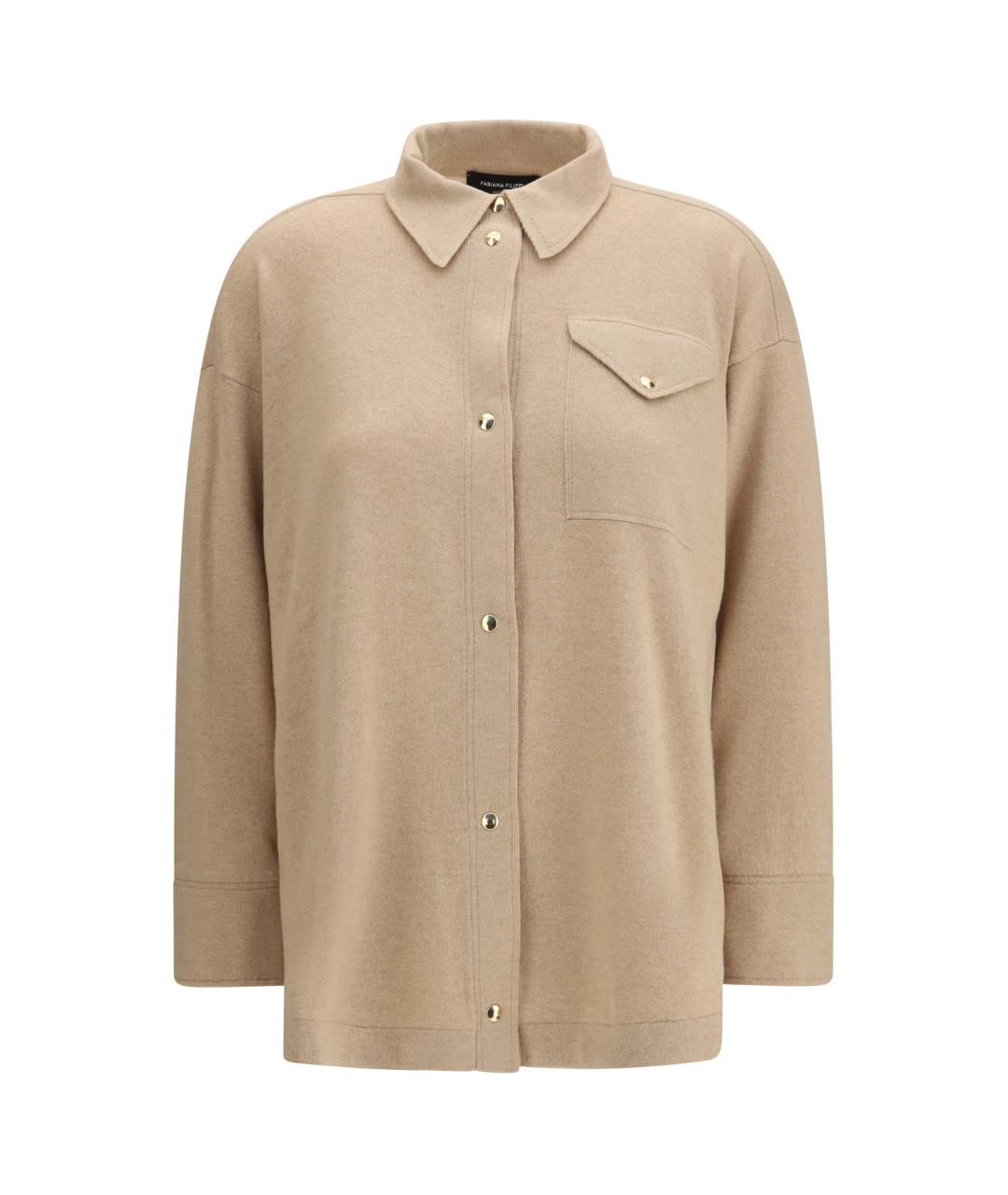 FABIANA FILIPPI Бежевая шерстяная рубашка, фото 1