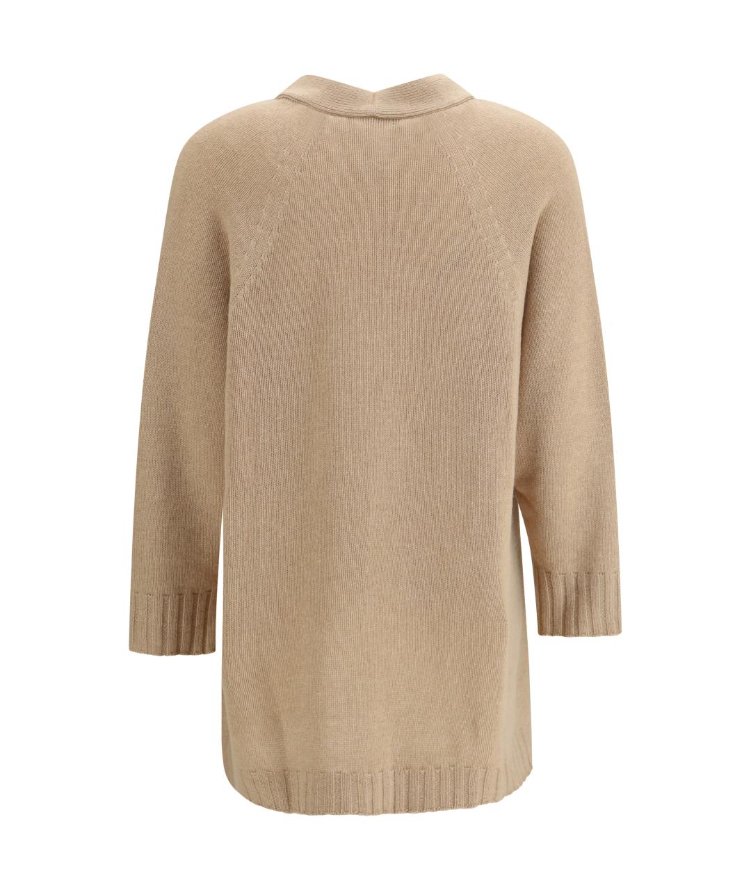 FABIANA FILIPPI Бежевый шерстяной кардиган, фото 2