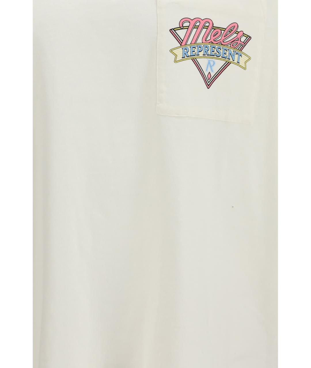 REPRESENT Белая хлопковая футболка, фото 3