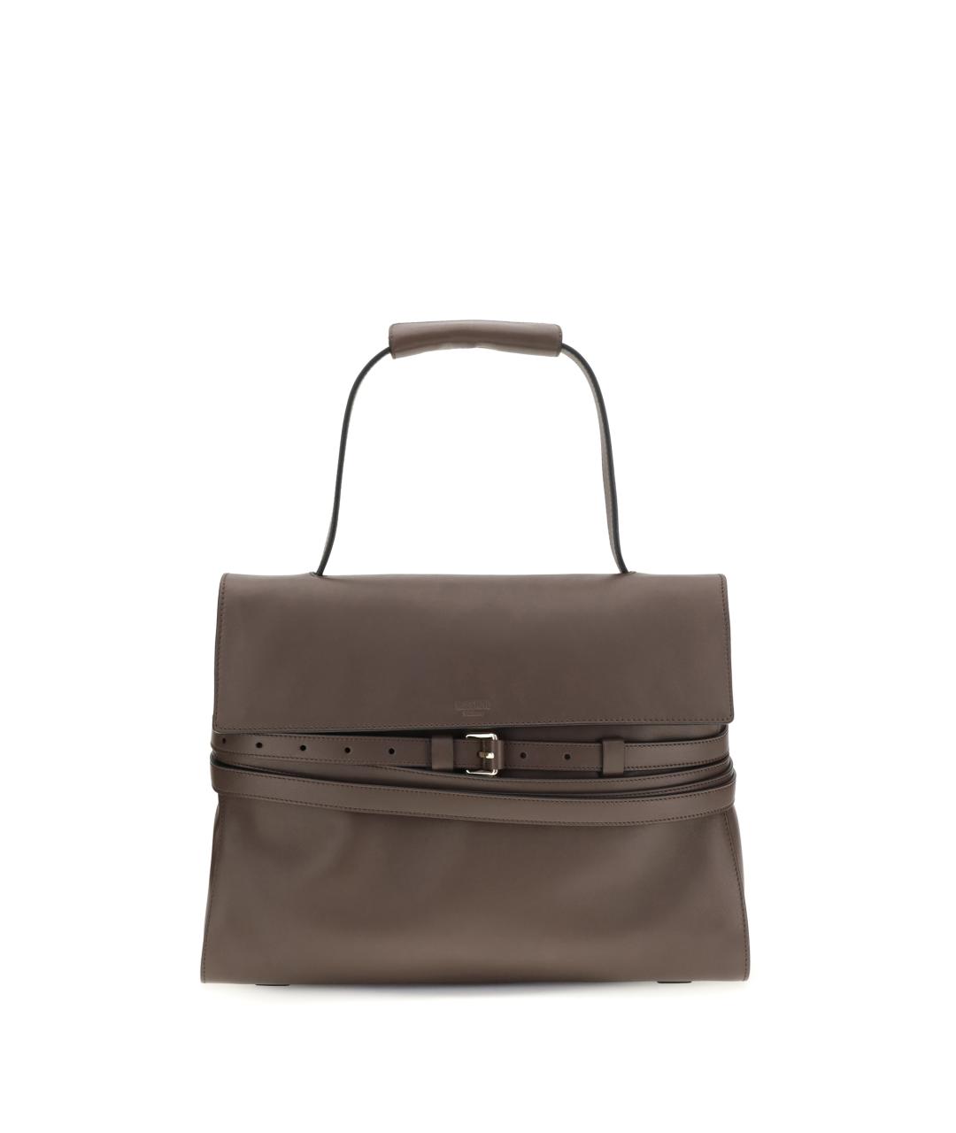 MOSCHINO Коричневая кожаная сумка через плечо, фото 1