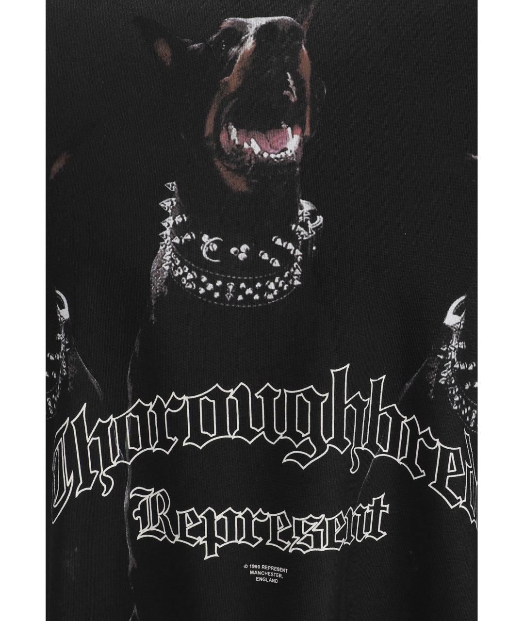 REPRESENT Черная хлопковая футболка, фото 3