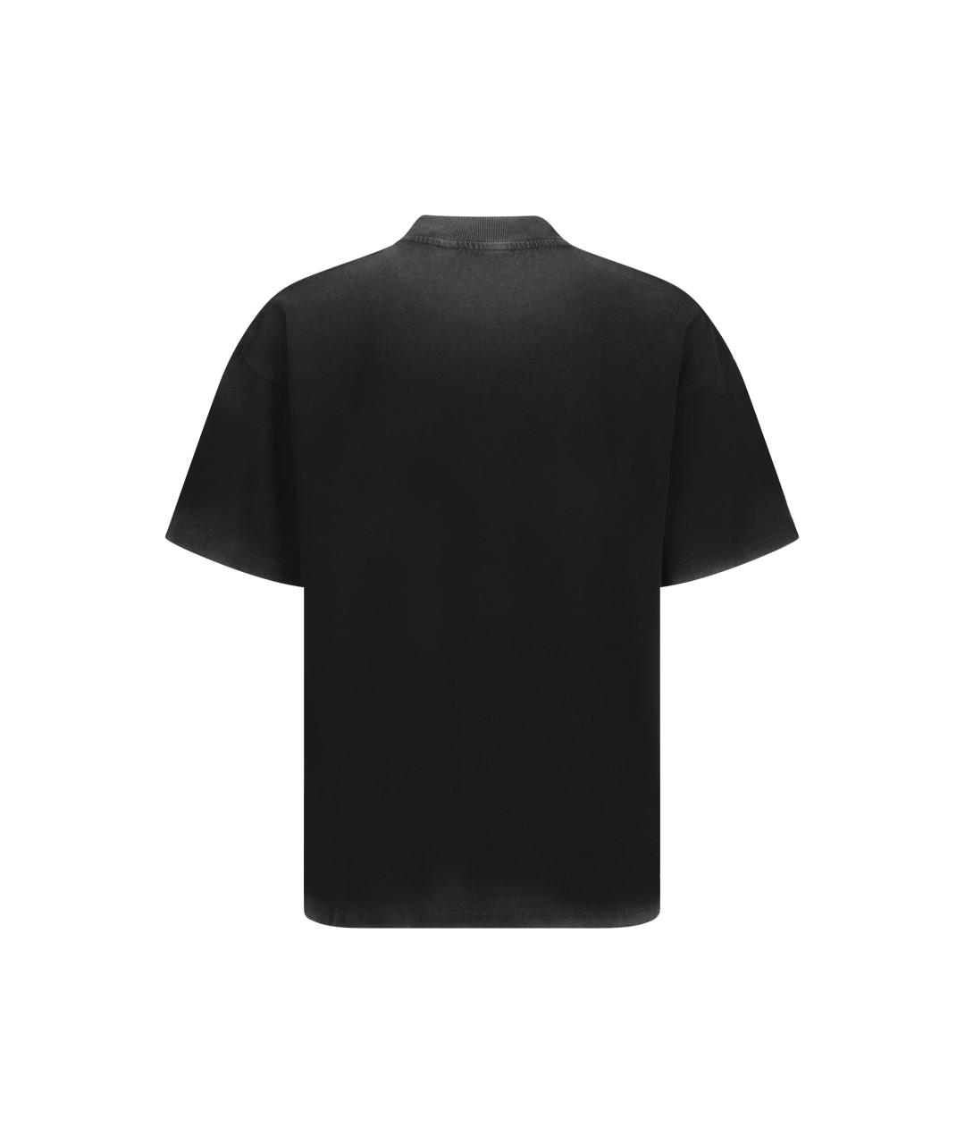 REPRESENT Черная хлопковая футболка, фото 2