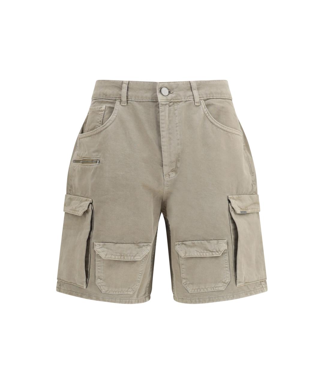 REPRESENT Бежевые хлопковые шорты, фото 1