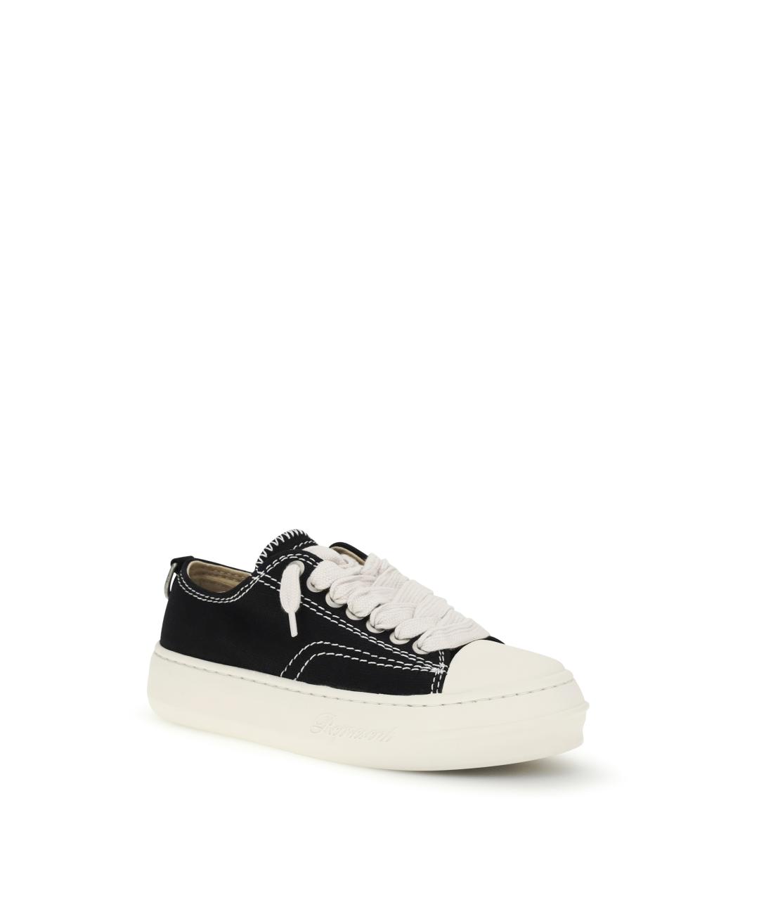 REPRESENT Черные текстильные низкие кроссовки / кеды, фото 2