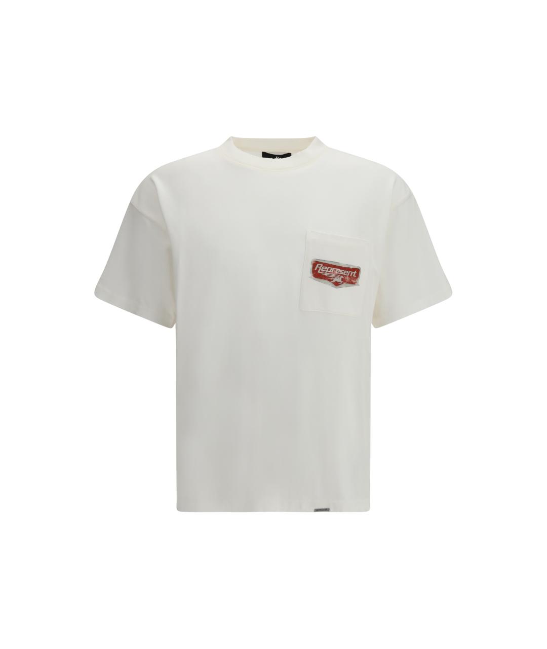 REPRESENT Белая хлопковая футболка, фото 4