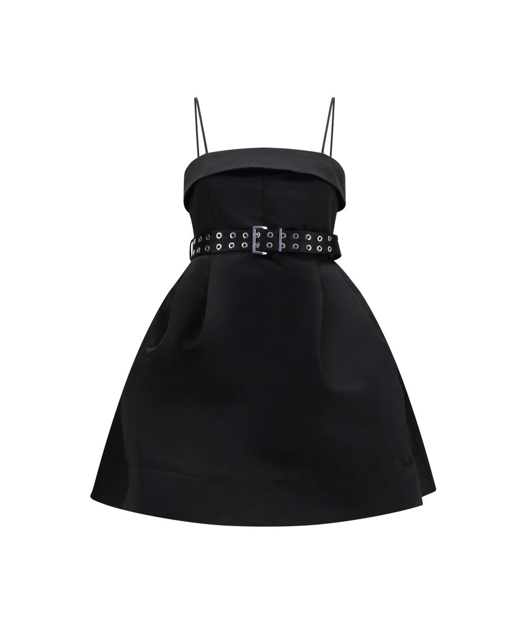 GANNI Черное полиэстеровое вечернее платье, фото 1