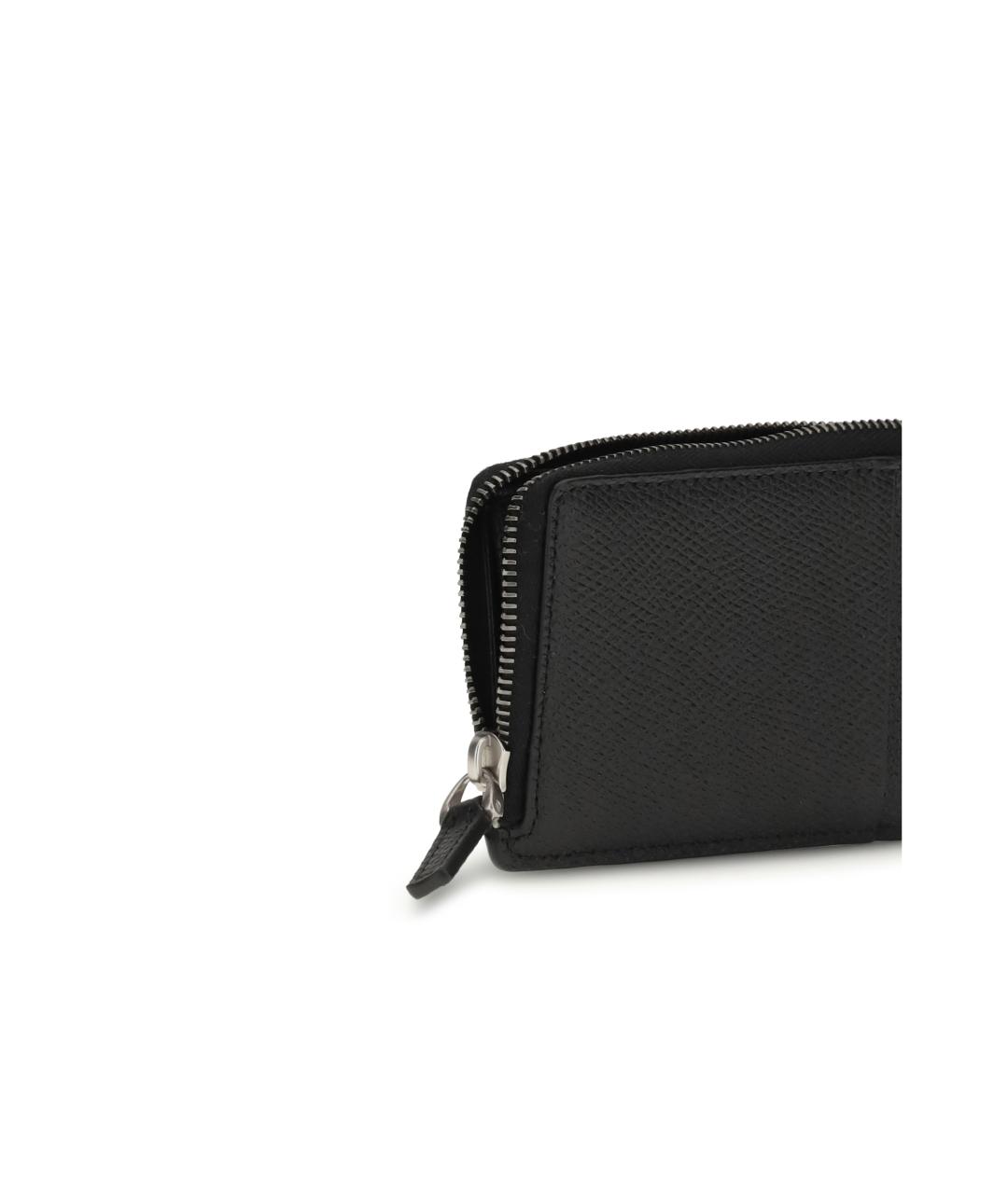 VALENTINO Черный кожаный кошелек, фото 3