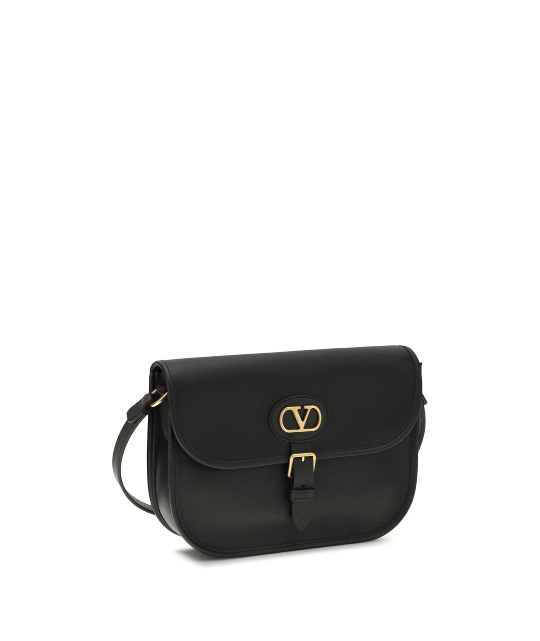 VALENTINO Черная кожаная сумка на плечо, фото 2