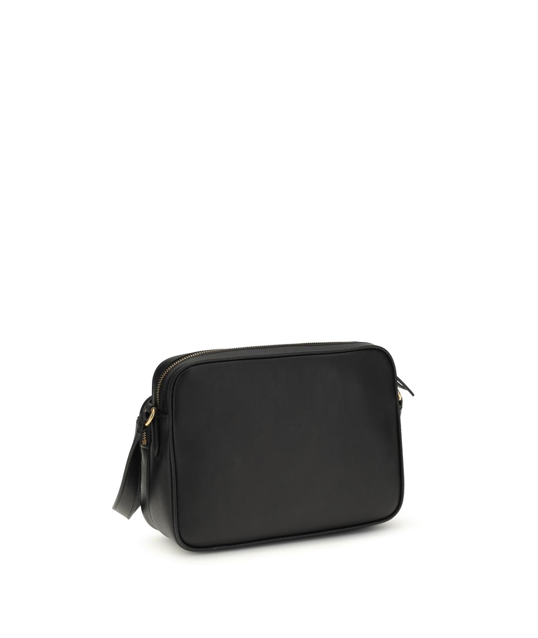 VALENTINO Черная кожаная сумка на плечо, фото 3