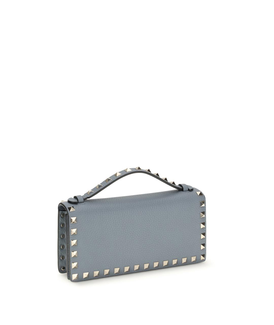 VALENTINO Голубой кожаный кошелек, фото 2