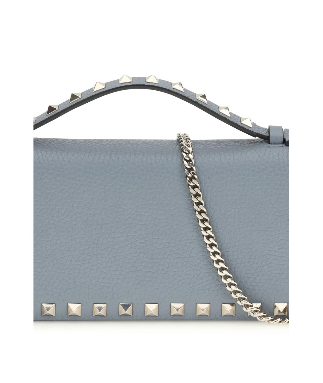 VALENTINO Голубой кожаный кошелек, фото 4