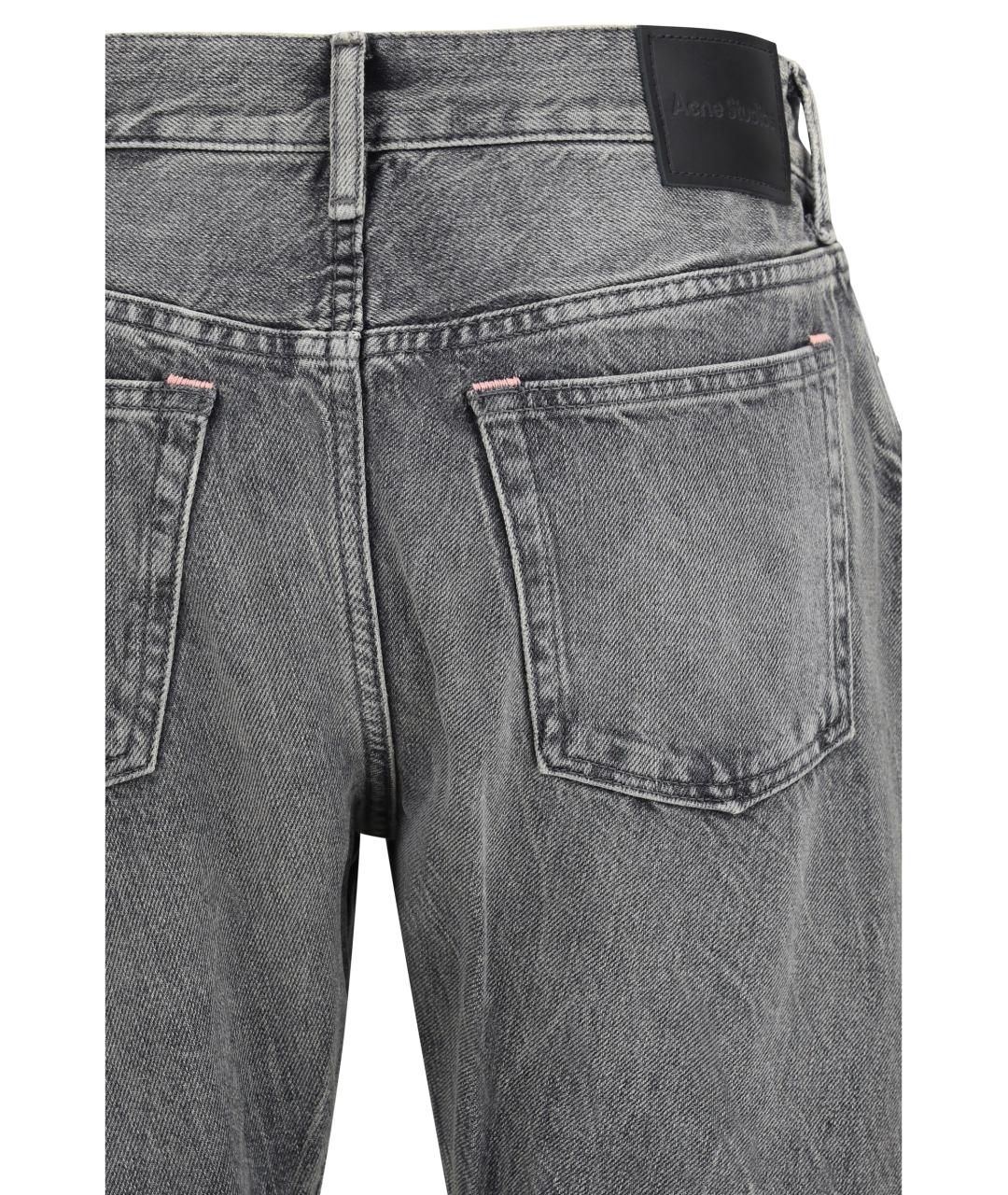 ACNE STUDIOS Черные хлопковые прямые джинсы, фото 3