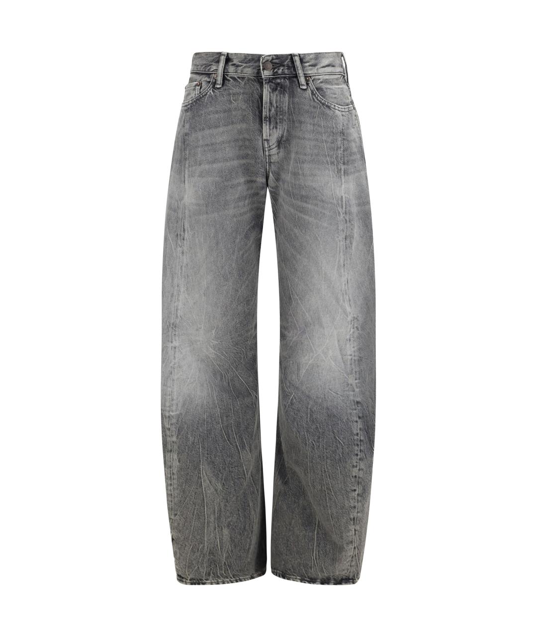 ACNE STUDIOS Черные хлопковые прямые джинсы, фото 1