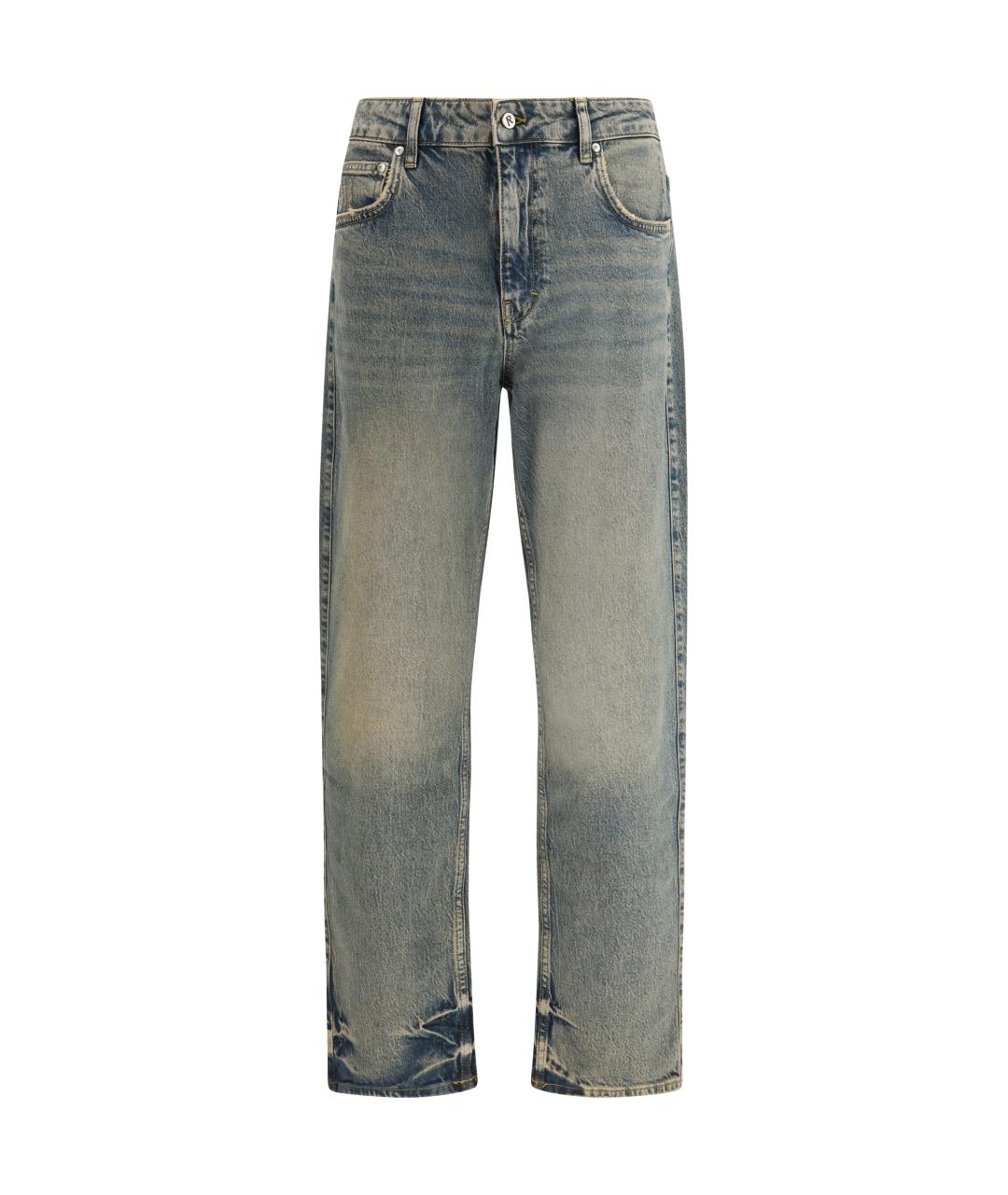 REPRESENT Синие хлопковые прямые джинсы, фото 1