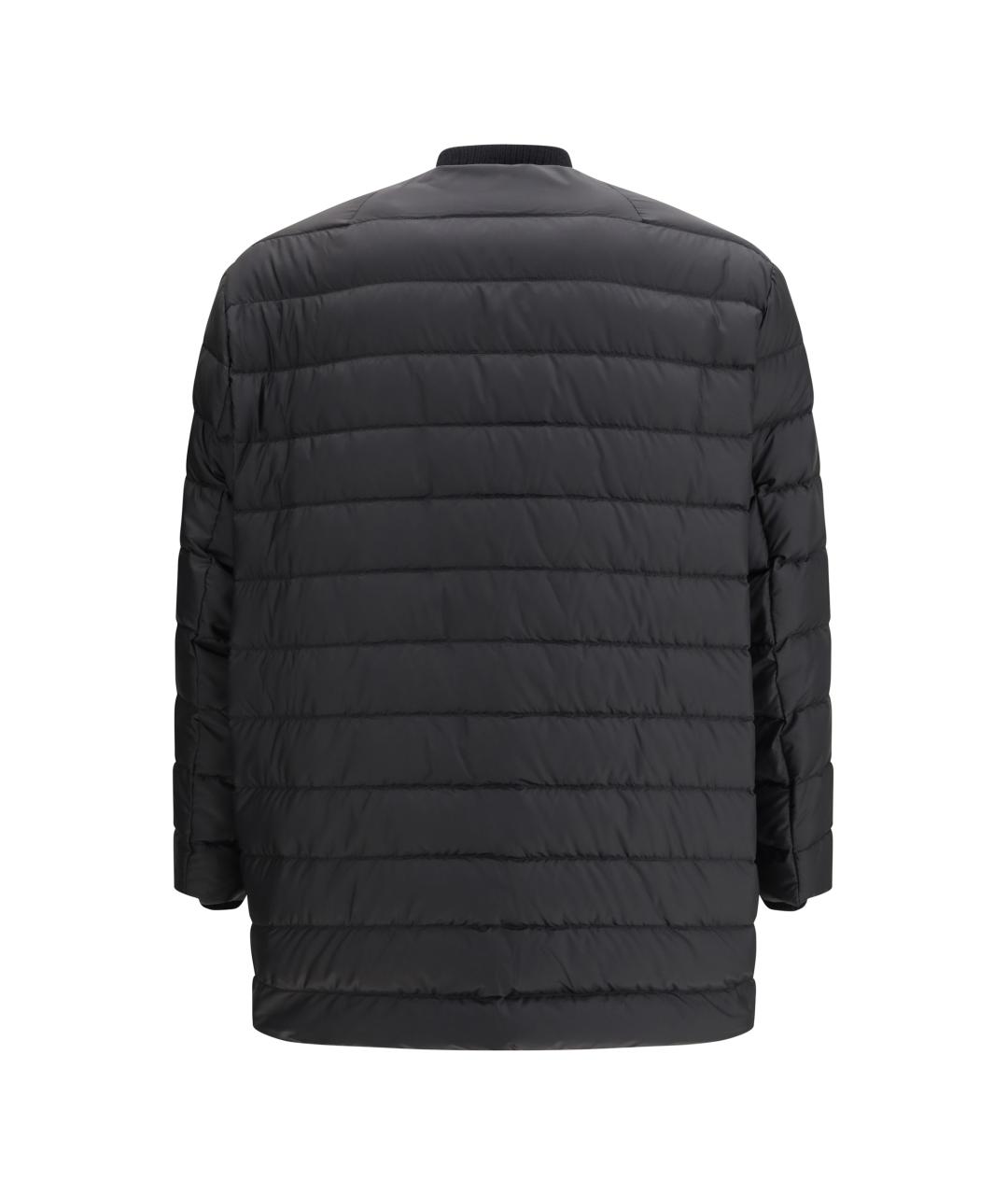 MONCLER Черный полиэстеровый пуховик, фото 2