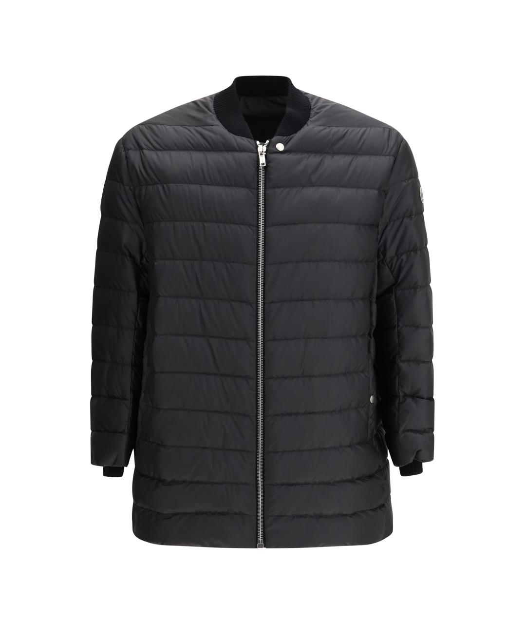 MONCLER Черный полиэстеровый пуховик, фото 1