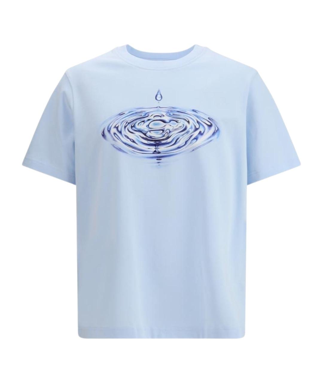 CASABLANCA Голубая хлопковая футболка, фото 1