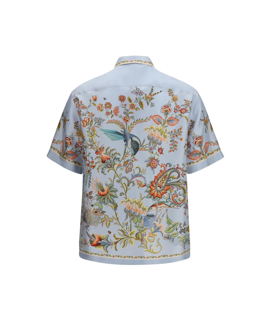 ETRO Голубая шелковая кэжуал рубашка, фото 2