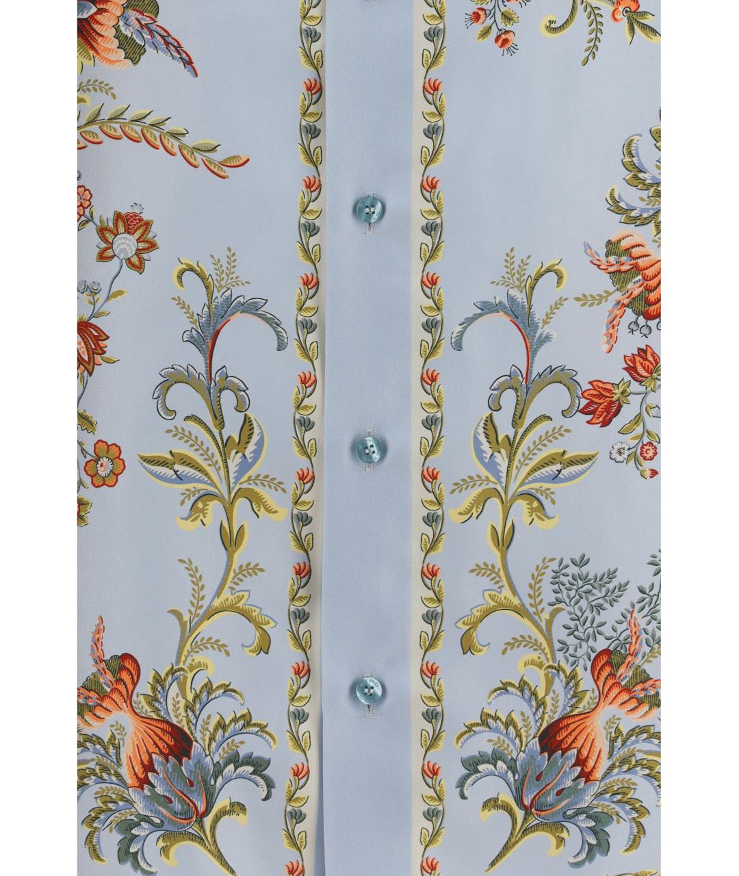ETRO Голубая шелковая кэжуал рубашка, фото 3