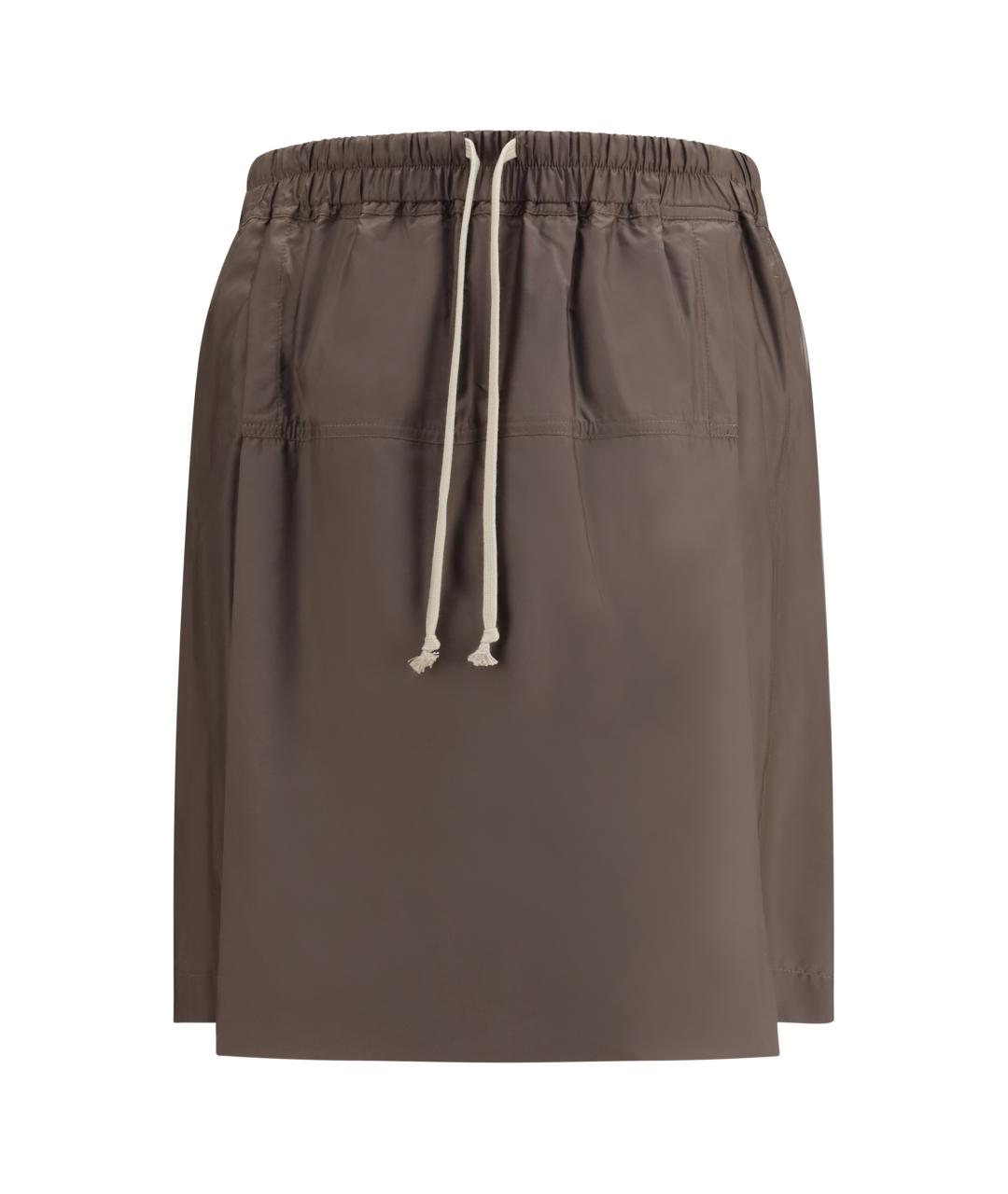 MONCLER Коричневые полиэстеровые шорты, фото 1