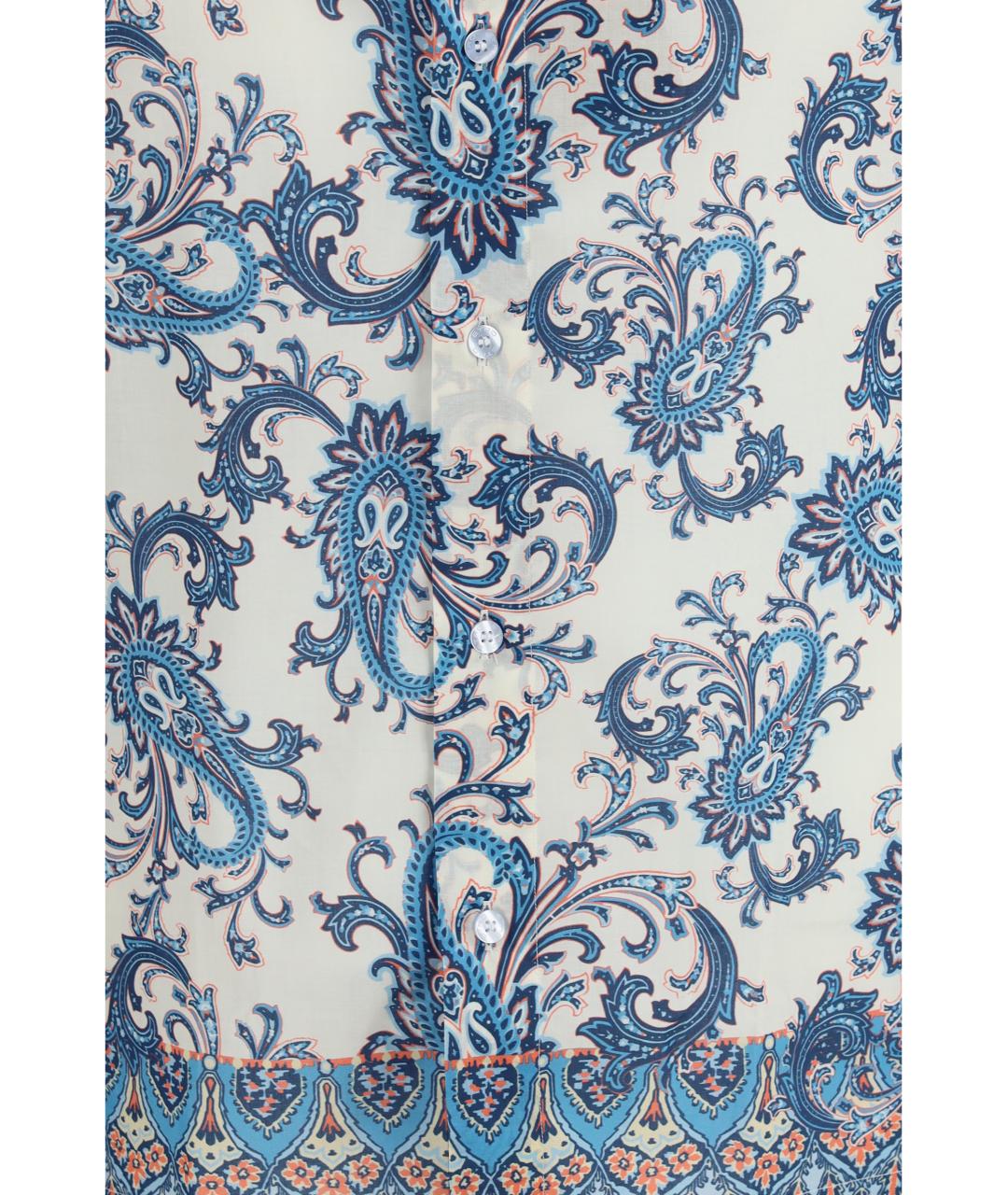 ETRO Голубая хлопковая классическая рубашка, фото 3