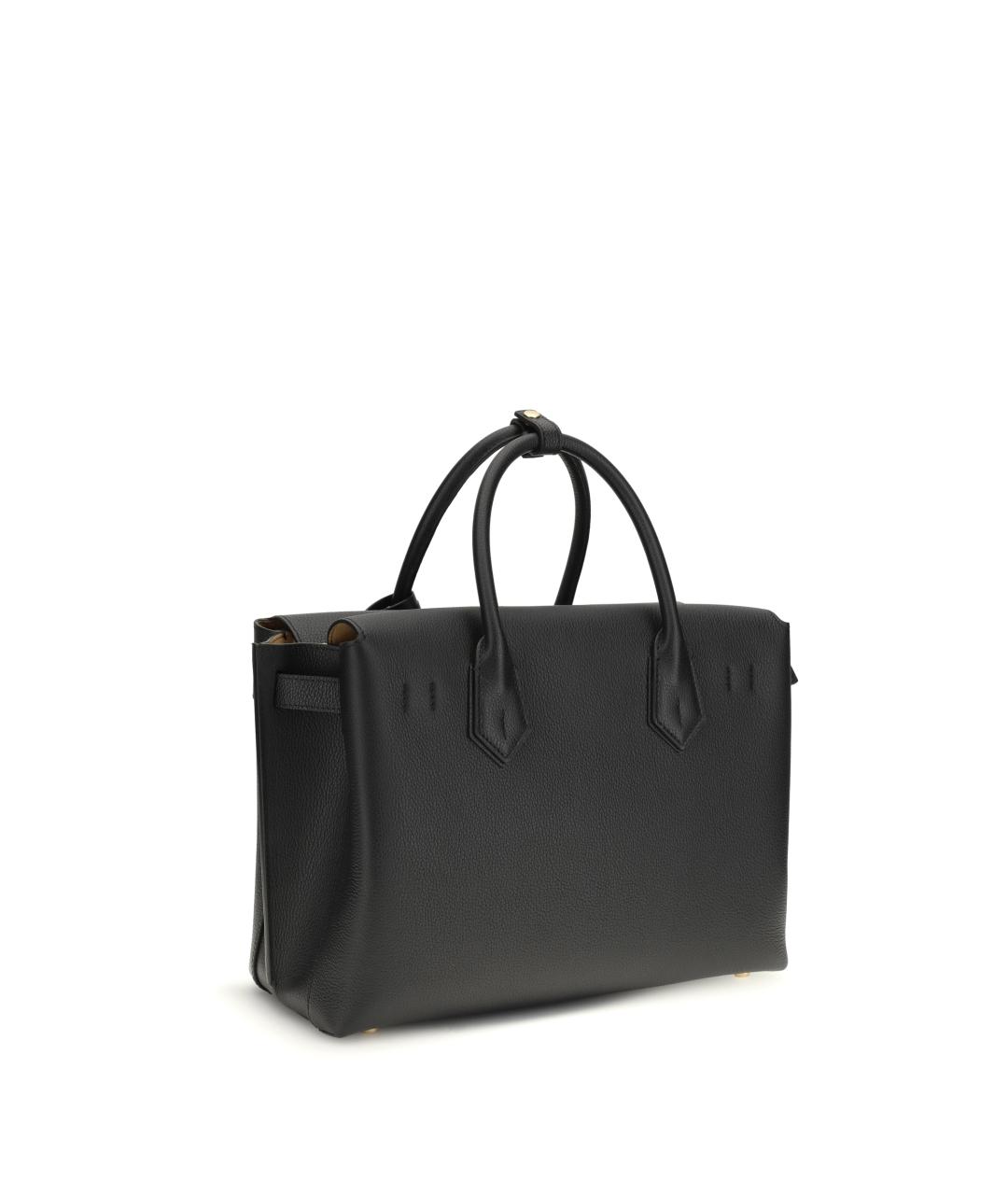 MCM Черная кожаная сумка тоут, фото 3