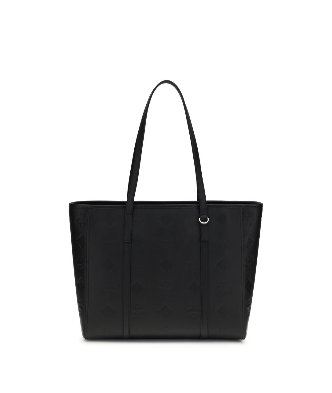 MCM Черная кожаная сумка тоут, фото 1