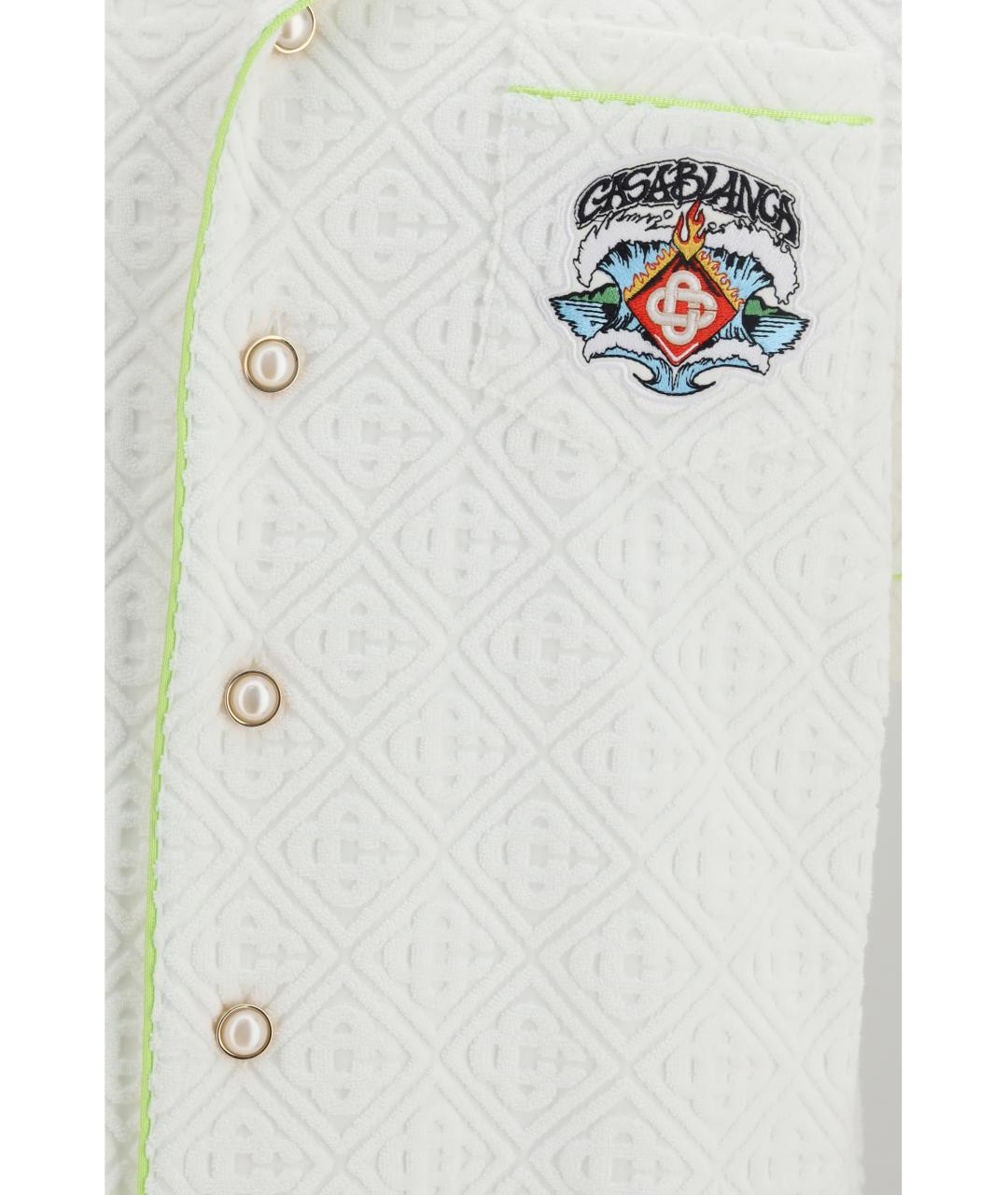 CASABLANCA Белая хлопковая кэжуал рубашка, фото 3