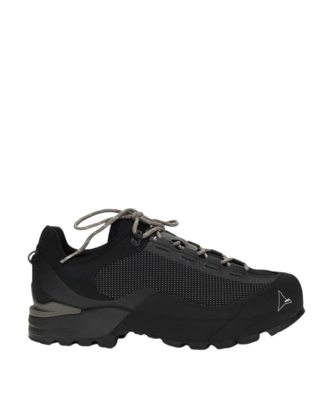 ROA Черные текстильные низкие кроссовки / кеды, фото 1