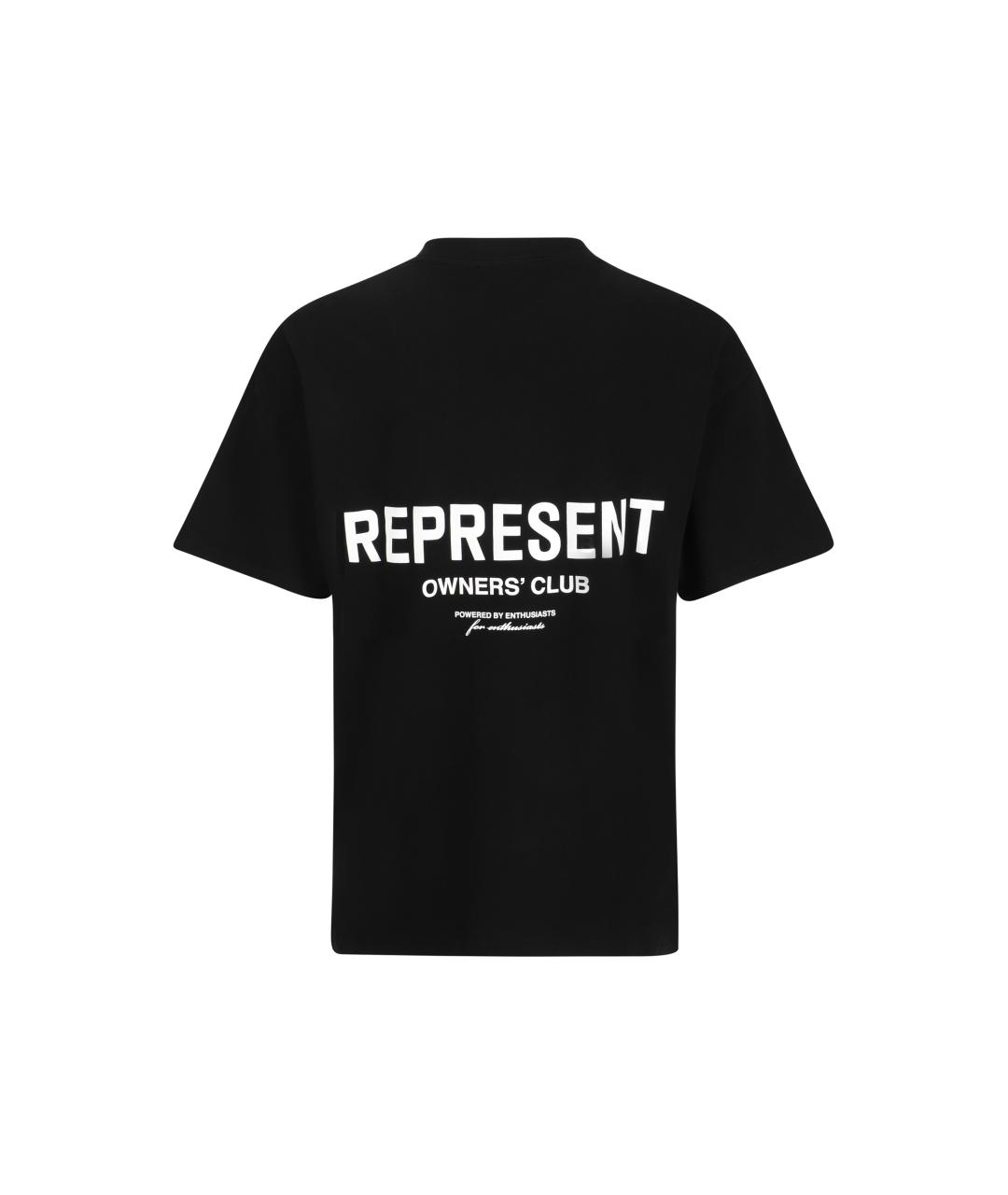 REPRESENT Черная хлопковая футболка, фото 2