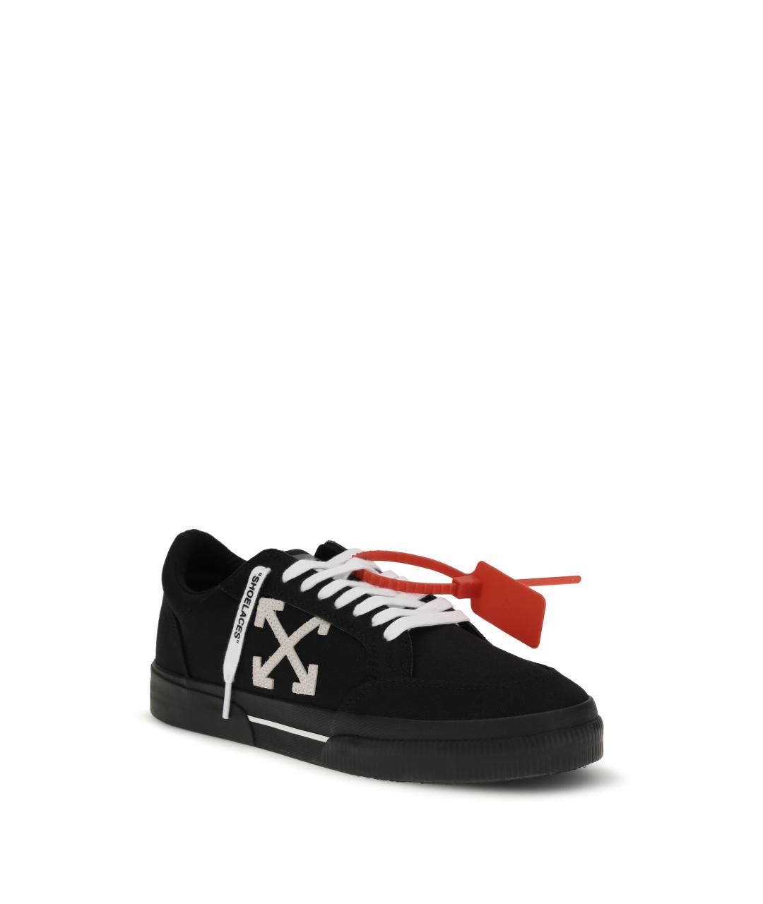 OFF-WHITE Черные замшевые низкие кроссовки / кеды, фото 2