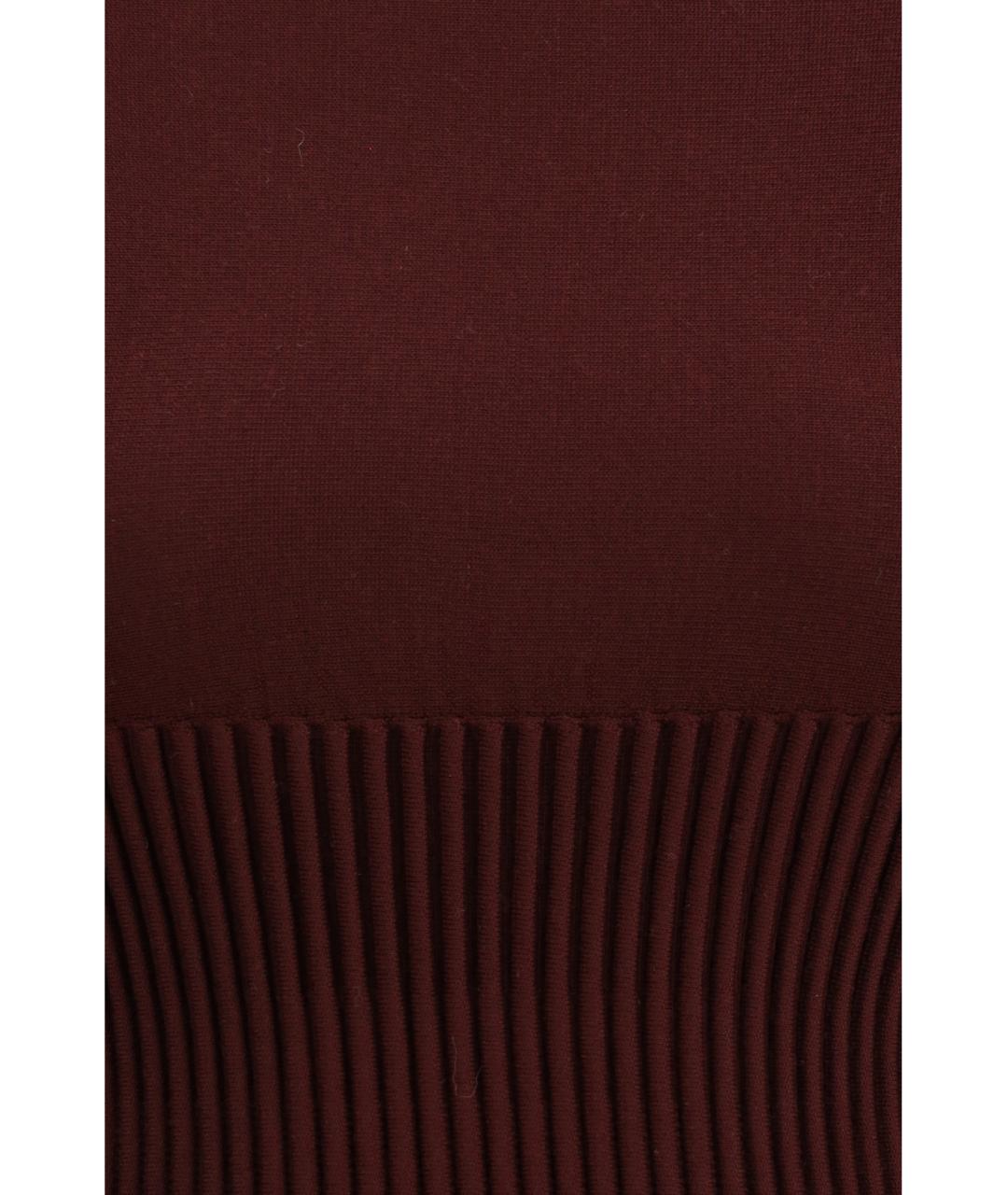 ALAIA Бордовый шерстяной джемпер / свитер, фото 3