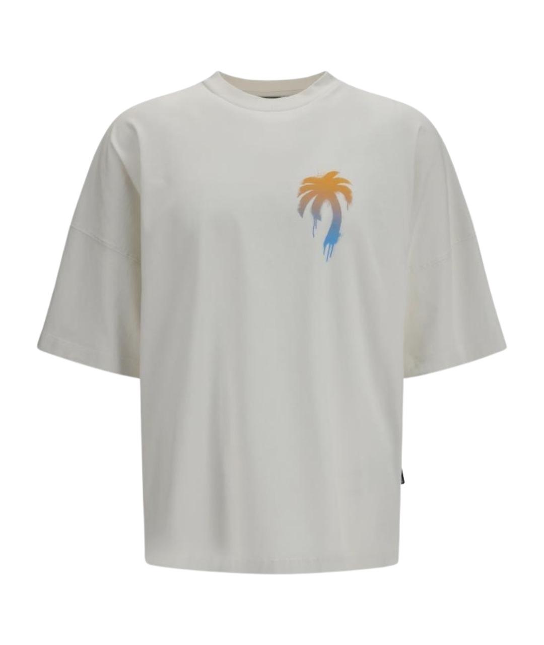 PALM ANGELS Белая хлопковая футболка, фото 1