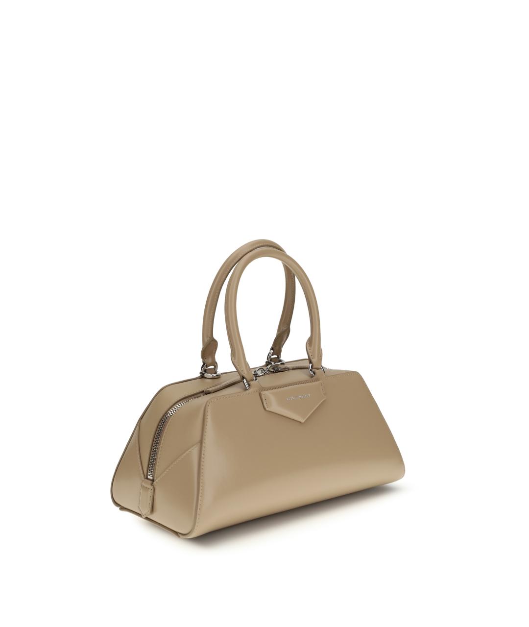 GIVENCHY Бежевая кожаная сумка тоут, фото 2