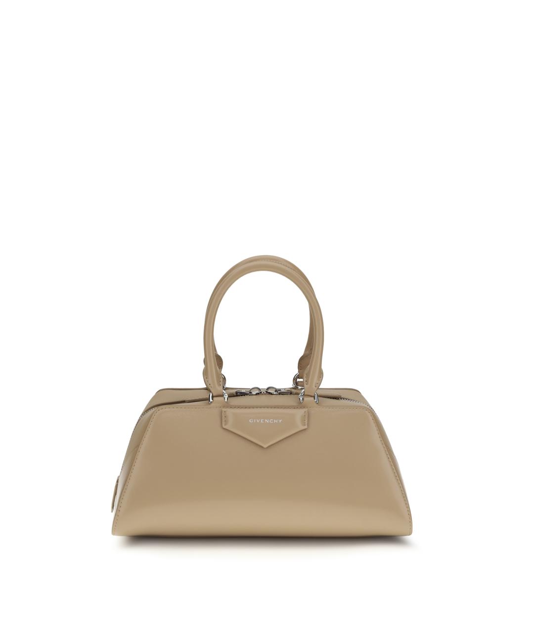 GIVENCHY Бежевая кожаная сумка тоут, фото 1