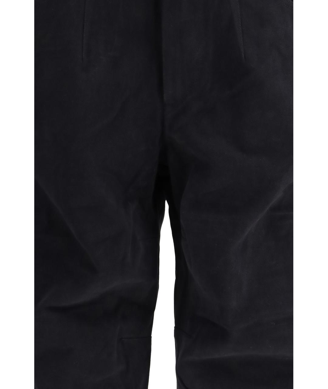 ISABEL MARANT ETOILE Черные хлопковые прямые брюки, фото 3