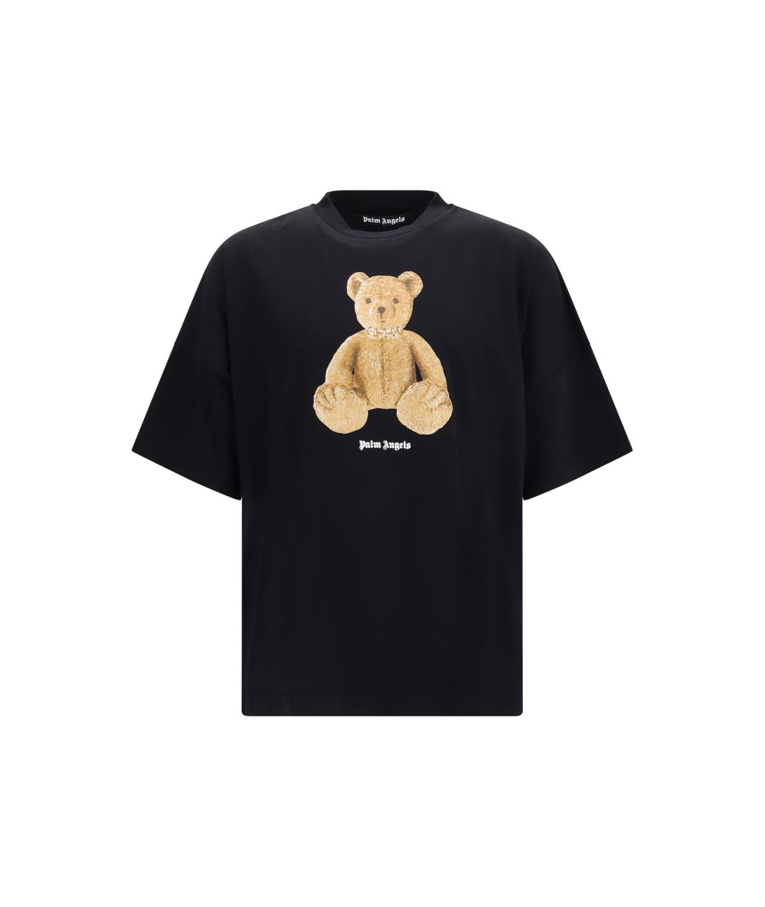 PALM ANGELS Черная хлопковая футболка, фото 4