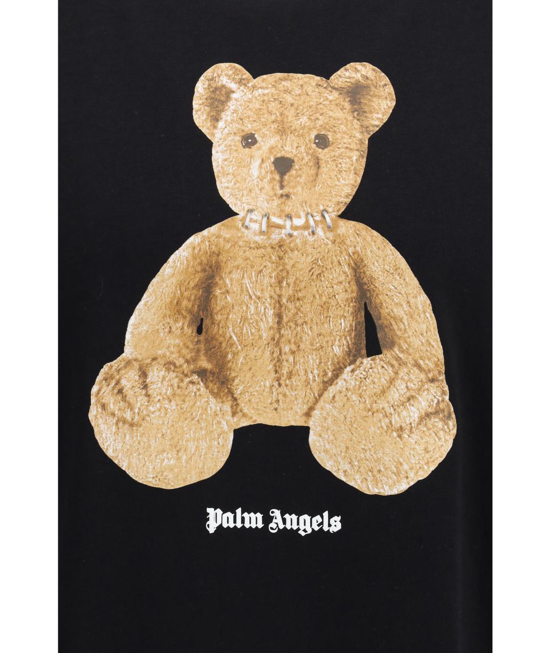 PALM ANGELS Черная хлопковая футболка, фото 3