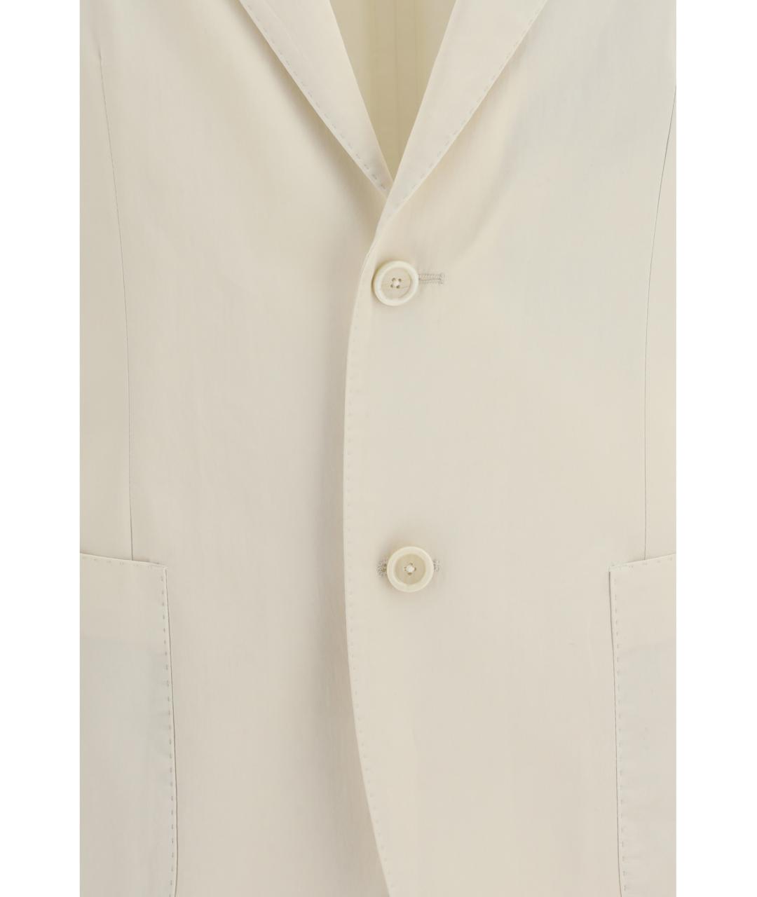 LARDINI Бежевый хлопковый пиджак, фото 3