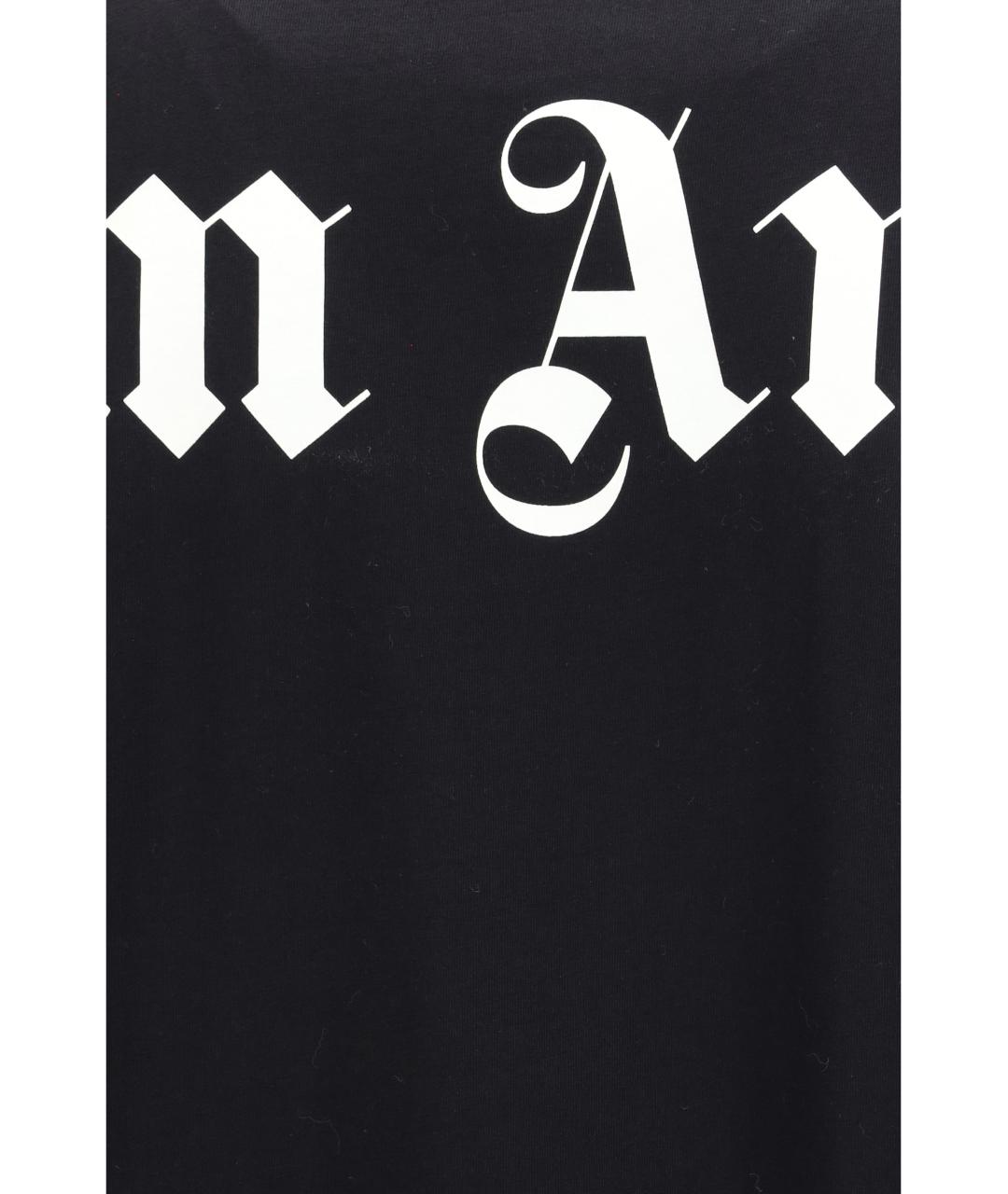PALM ANGELS Черная хлопковая футболка, фото 3