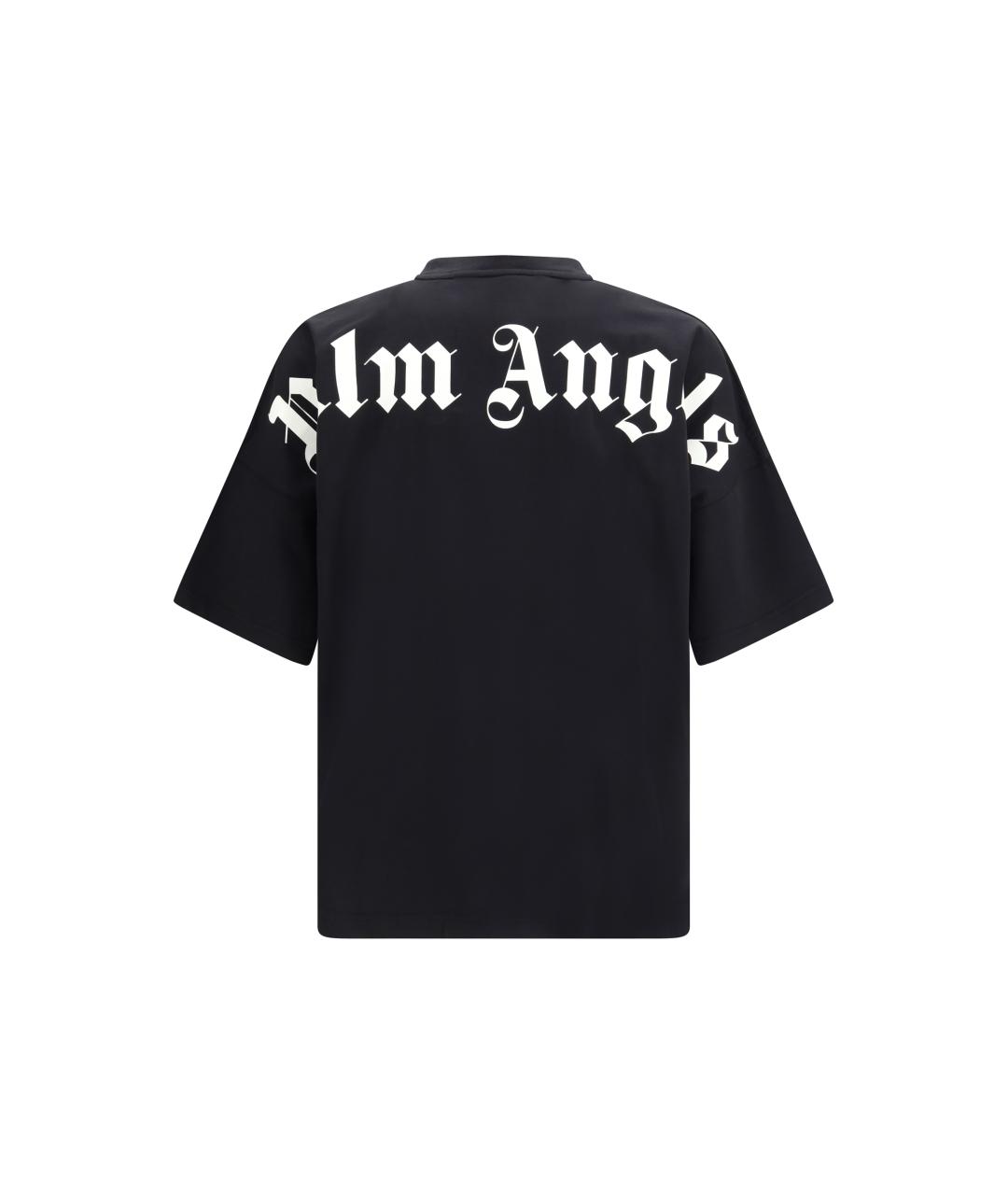 PALM ANGELS Черная хлопковая футболка, фото 2