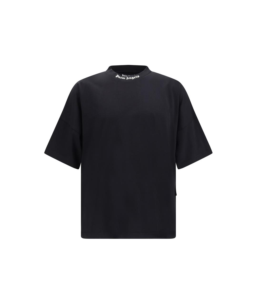 PALM ANGELS Черная хлопковая футболка, фото 4