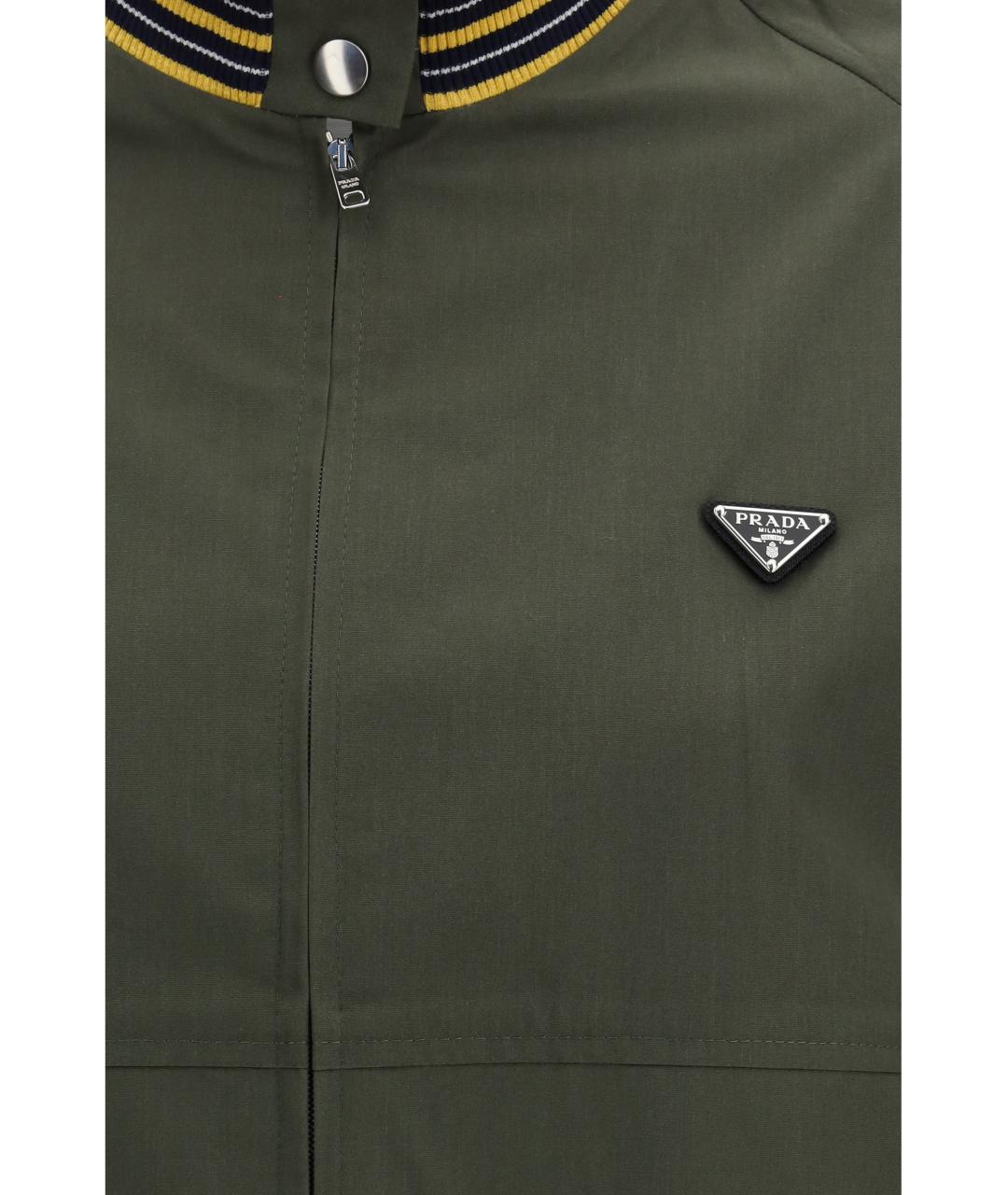 PRADA Зеленая полиэстеровая куртка, фото 3