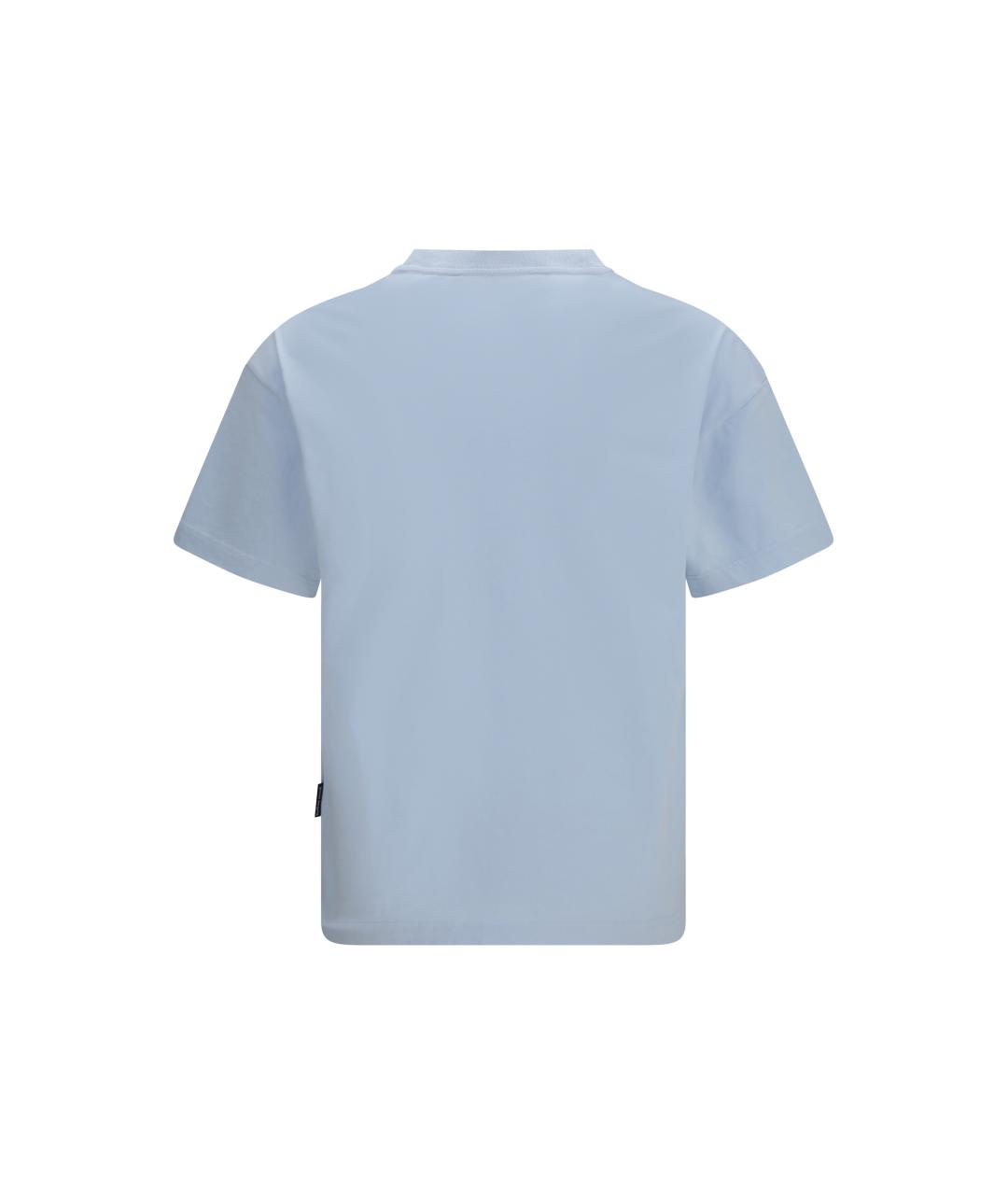 PALM ANGELS Синяя хлопковая футболка, фото 2