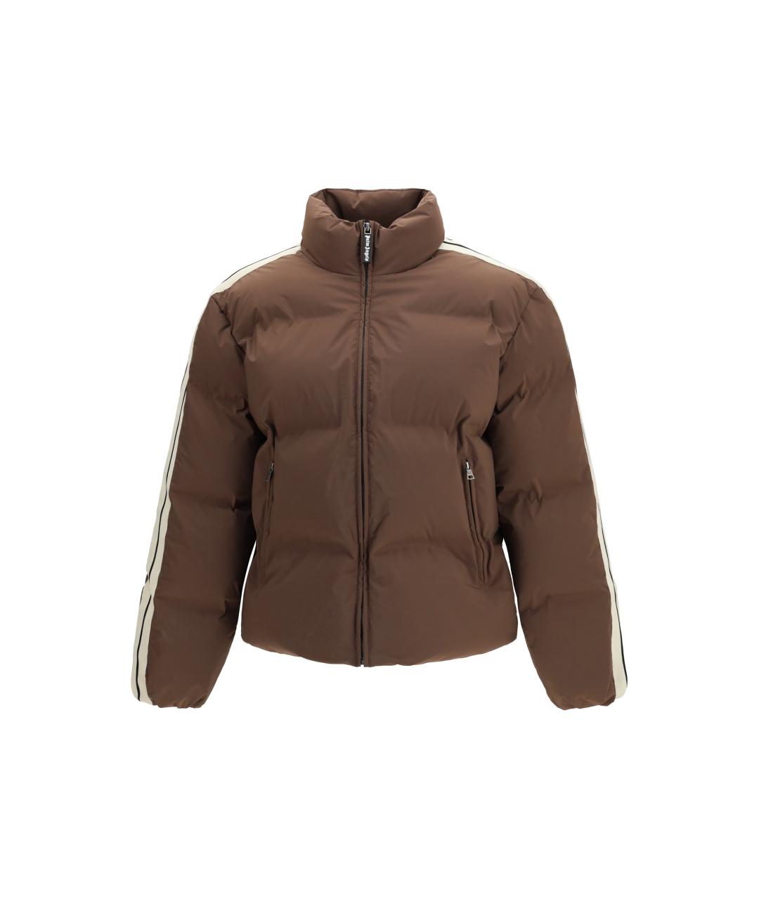 PALM ANGELS Коричневый полиамидовый пуховик, фото 1