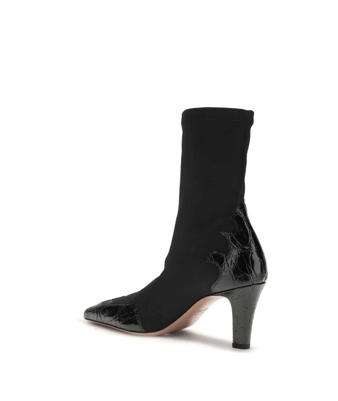 PARIS TEXAS Черные кожаные ботинки, фото 3