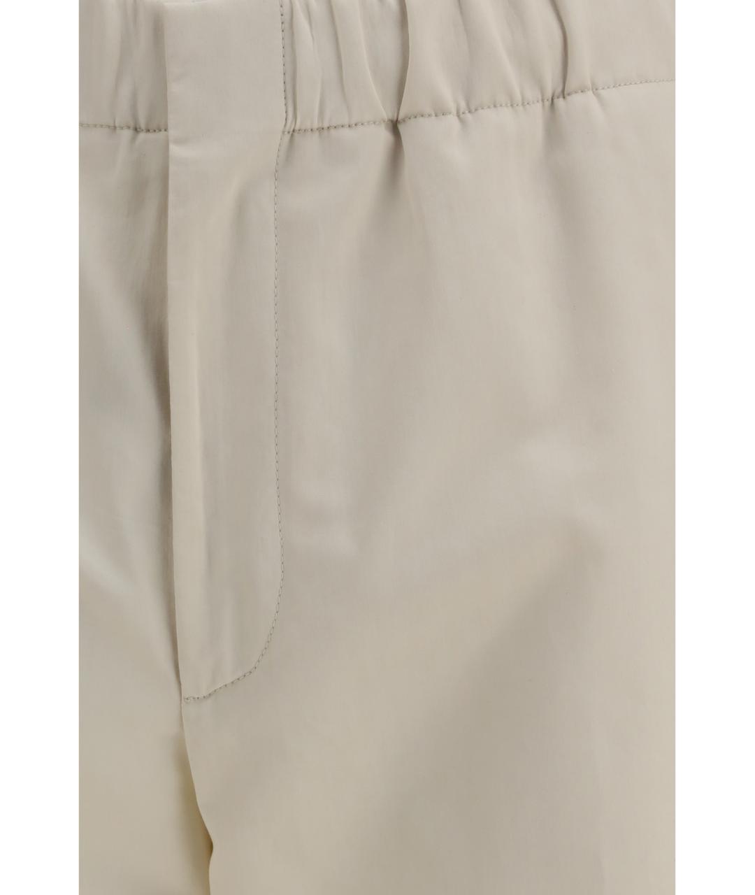 LARDINI Бежевые хлопковые повседневные брюки, фото 3