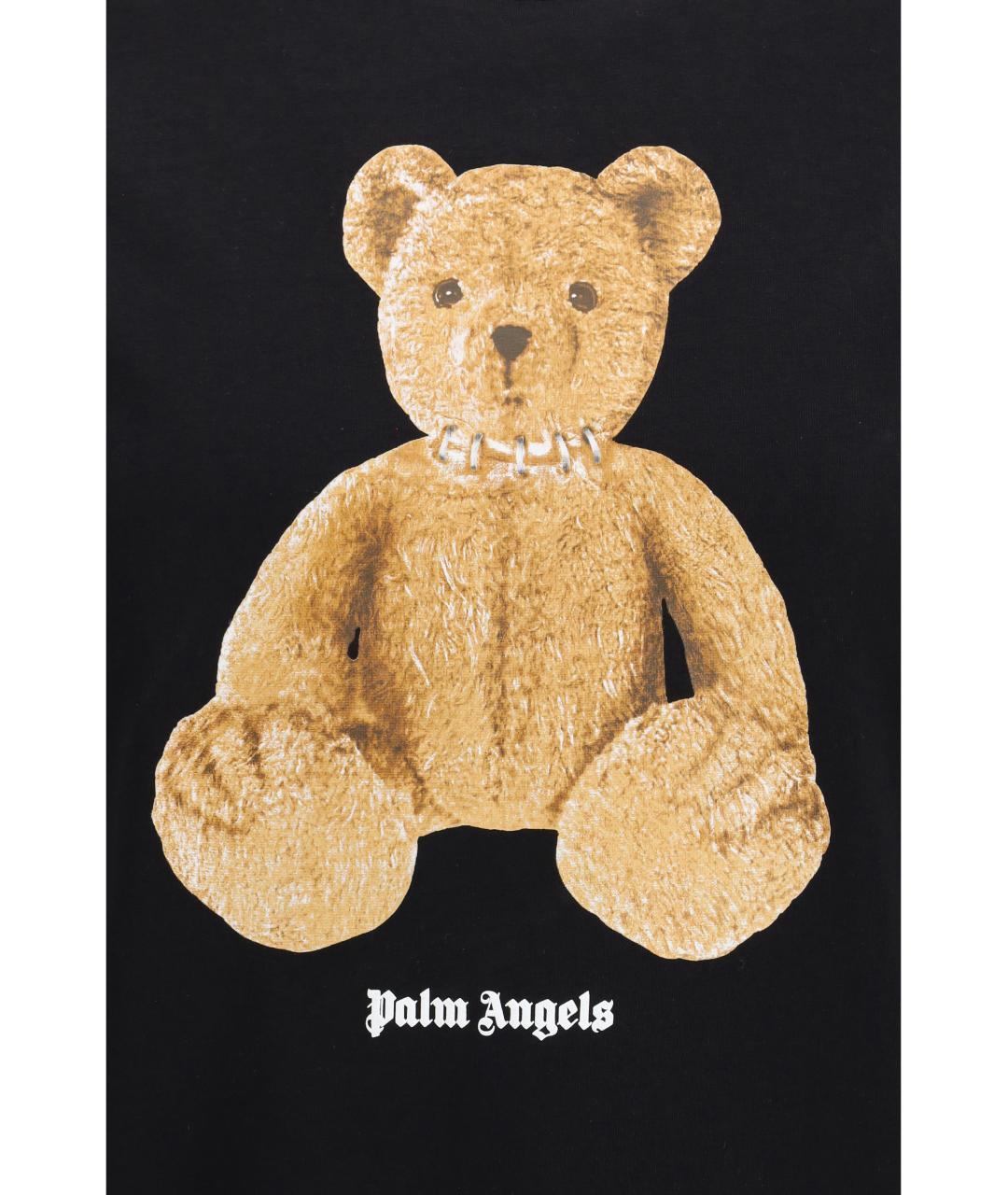 PALM ANGELS Черная хлопковая футболка, фото 3